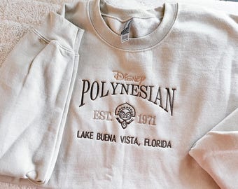 Disney Polynesian Resort embroidered sweatshirt, Disney resorts, DCP sweatshirt