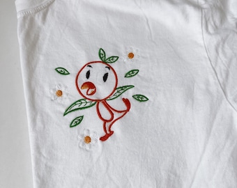 Orange Bird Embroidered Tshirt, EPCOT Flower and Garden Shirt, Epcot Tee