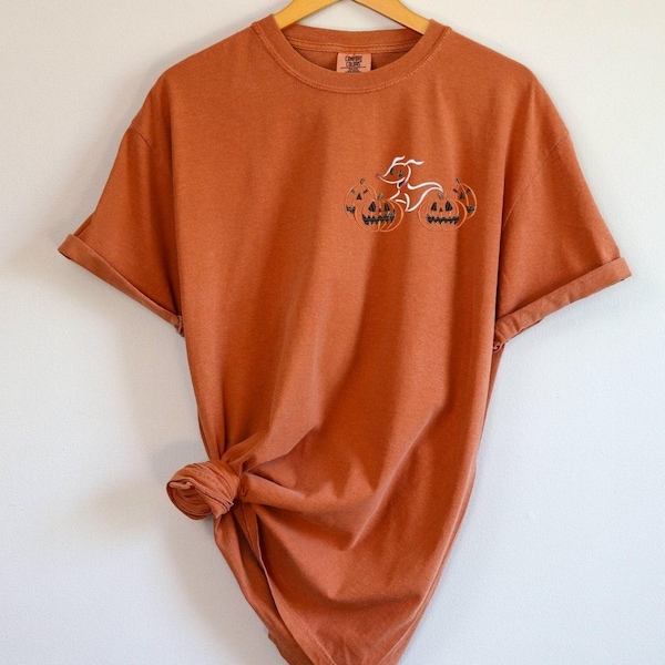 Zero embroidered Tshirt, Nightmare Before Christmas Sweater, Disney Halloween