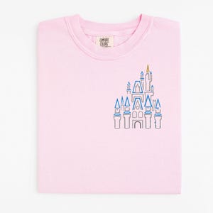 Disney Castle embroidered Tshirt, Cinderella Castle embroidered shirt, t-shirt, Disney Princess Shirt, Disney tshirt, Disney Tanktop