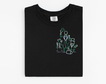 Hitchhiking Ghosts embroidered Tshirt, Disney Halloween shirt, Haunted Mansion t-shirt, Disney Shirt, Disney tshirt