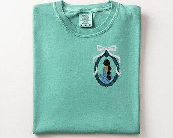 Jasmine Bow Coquette Embroidered T-Shirt, Disney Princess shirt, Magic Kingdom, Aladdin Shirt