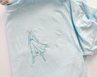 Disney Frozen Elsa embroidered tshirt, Arendelle Shirt, Frozen Ever After, Magic Kingdom