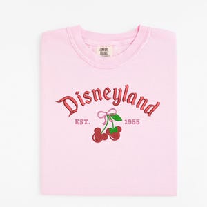 Disneyland Cherry Coquette embroidered shirt, Mickey Bow Coquette Bows, Disney World, Magic Kingdom