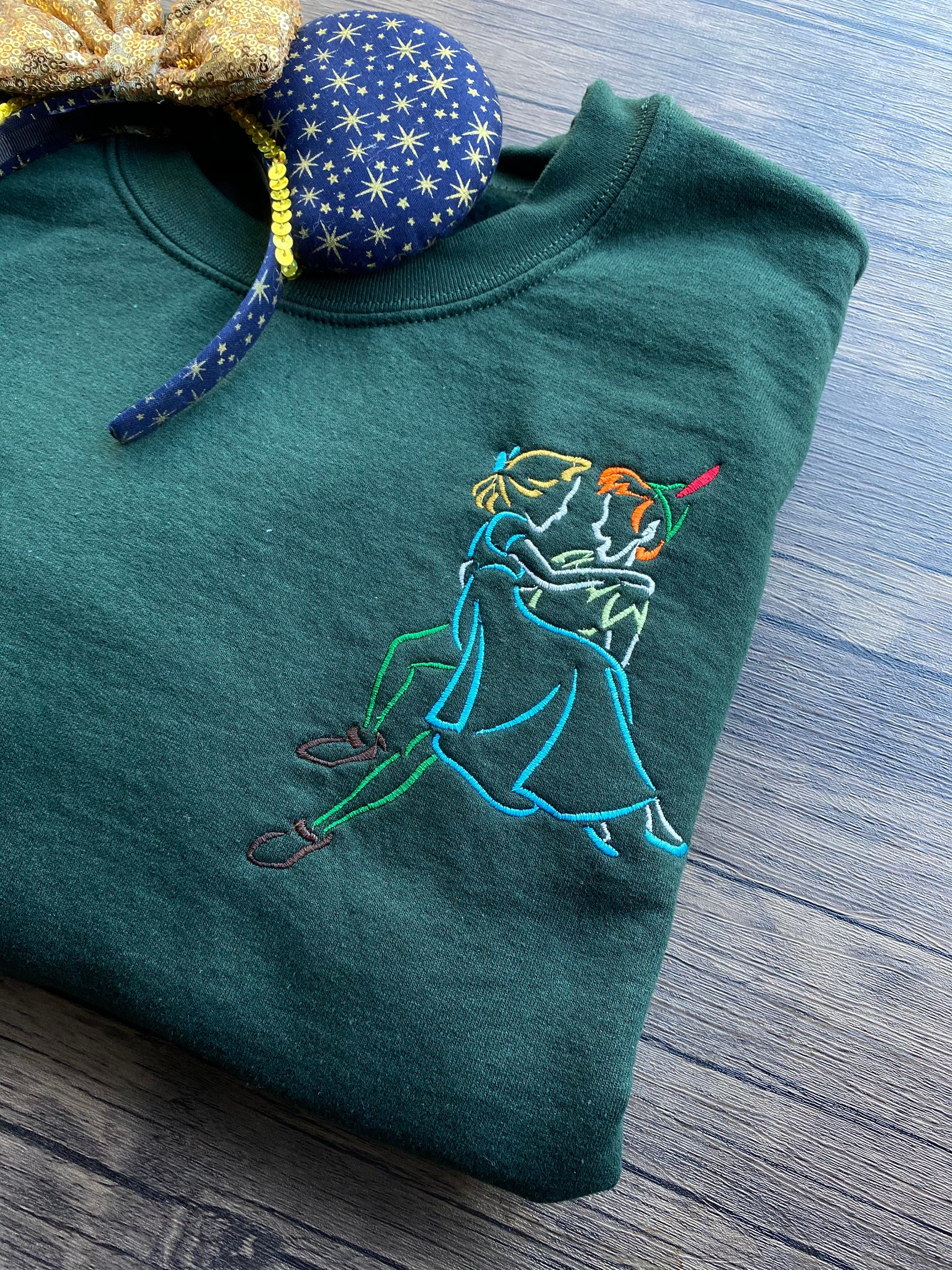 Peter and Wendy Disney Tshirt Disney Sweatshirt Embroidery Disney World 