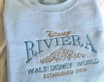 Disney Riviera Resort embroidered sweatshirt, Disney resorts, Lake Buena Vista, DCP sweatshirt