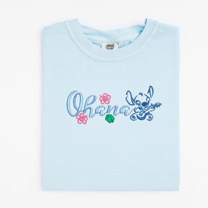 Stitch Ohana embroidered shirt, Lilo and Stitch, Experiment 626, Tomorrowland, Magic Kingdom