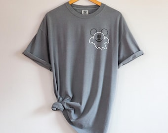 Mickey Ghost embroidered Tshirt, Disney Halloween Sweatshirt, Disney embroidered sweatshirt