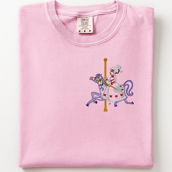 Mary Poppins Carousel Embroidered T-shirt, Magic Kingdom, Disney World