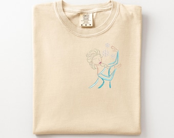 Elsa embroidered Tshirt, Frozen Shirt, Disney World