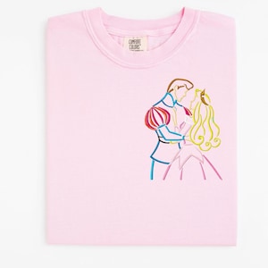 Aurora and Philip Embroidered Shirt, Sleeping Beauty Shirt, Princess Aurora Crewneck, Magic Kingdom, Fantasyland, Disney World