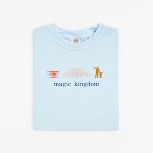 Magic Kingdom embroidered Shirt, Mickey Shirt, Fantasyland Shirt, Disney Parks Shirt, Women&#39;s Disney Shirt