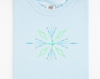 Frozen Elsa's Snowflake embroidered tshirt, Elsa and Anna, Arendelle Shirt, Epcot Center