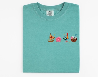Moana Bow Coquette Embroidered T-Shirt, Disney Princess Embroidered Shirt, Moana of Motunui,  Magic Kingdom, Epcot, Journey of Water