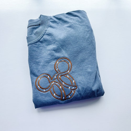 Mickey Pretzel Embroidered Sweatshirt || Park Snacks Shirt || Mickey Food Shirt || Disney Tshirt || Disney Sweatshirt