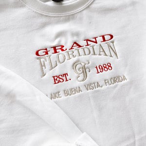 Grand Floridian Resort embroidered sweatshirt, Disney resorts, DCP sweatshirt