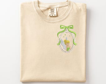 Tinkerbell Coquette Embroidered Shirt, Peter Pan Tee, Neverland Island, Magic Kingdom
