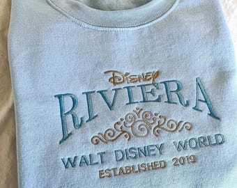 Disney Riviera Resort Embroidered Sweatshirt, Disney Vacation