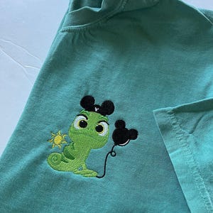 Pascal Mickey Hat Embroidered Sweatshirt | Tangled Disney Shirt