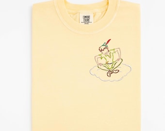 Peter Pan Embroidered Sweatshirt, Disney World Shirt, Peter Pan's Flight Shirt, Disneyland Tshirt, Women's Disney Shirt, Magic Kingdom