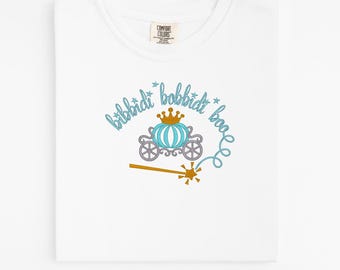 Embroidered Cinderella Carriage T-shirt - Magic Kingdom Wedding Shirt