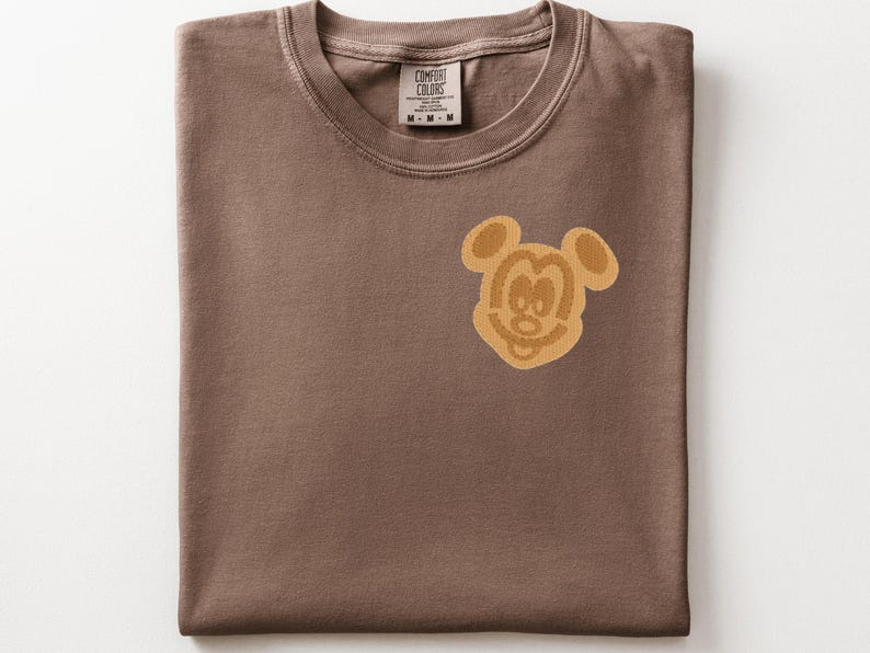 Mickey Waffle Embroidered Shirt - Magic Kingdom Food Tee image 1