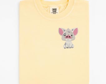 Embroidered Pua Hei Hei Moana Comfort Colors Shirt