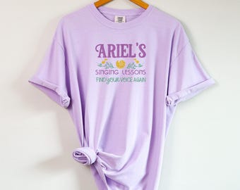 Embroidered Ariel Crewneck Sweatshirt, Little Mermaid Princess Top