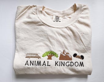 Embroidered Animal Kingdom Shirt, Mickey Safari Parks Tee