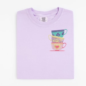 Mad Hatter Teacups Embroidered T-shirt, Alice in Wonderland Embroidered T-shirt, Magic Kingdom