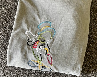 Jiminy Cricket || Disney Tshirt || Disney Sweatshirt || Embroidery || Disney World