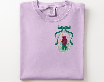 Ariel Bow Coquette Embroidered T-Shirt, Disney Princess shirt