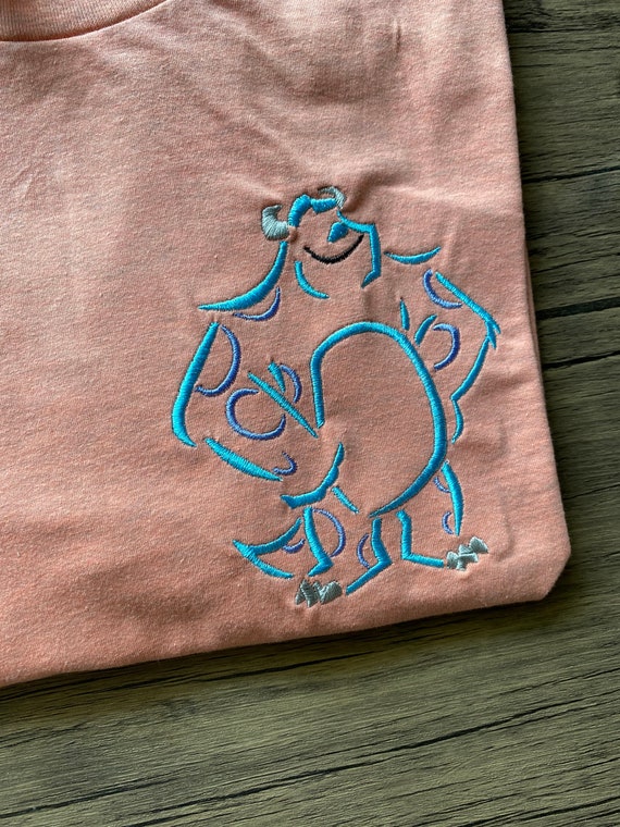 Disney Tshirt Sully Disney World Pixar Disney Sweatshirt Embroidery