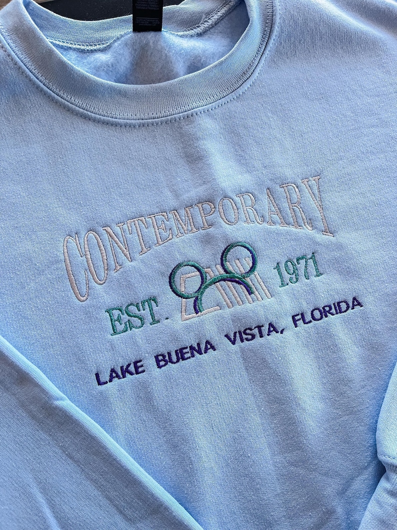 Contemporary Resort Sweatshirt, Lake Buena Vista Florida, Disney Magic Kingdom, Disney World Tshirt image 1
