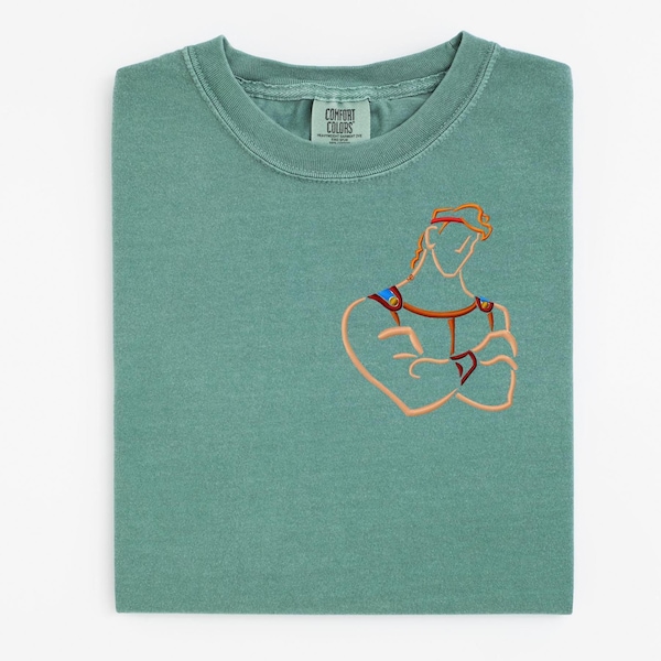 Hercules embroidered Tshirt, Hercules embroidered shirt, Princess t-shirt, Hercules Shirt