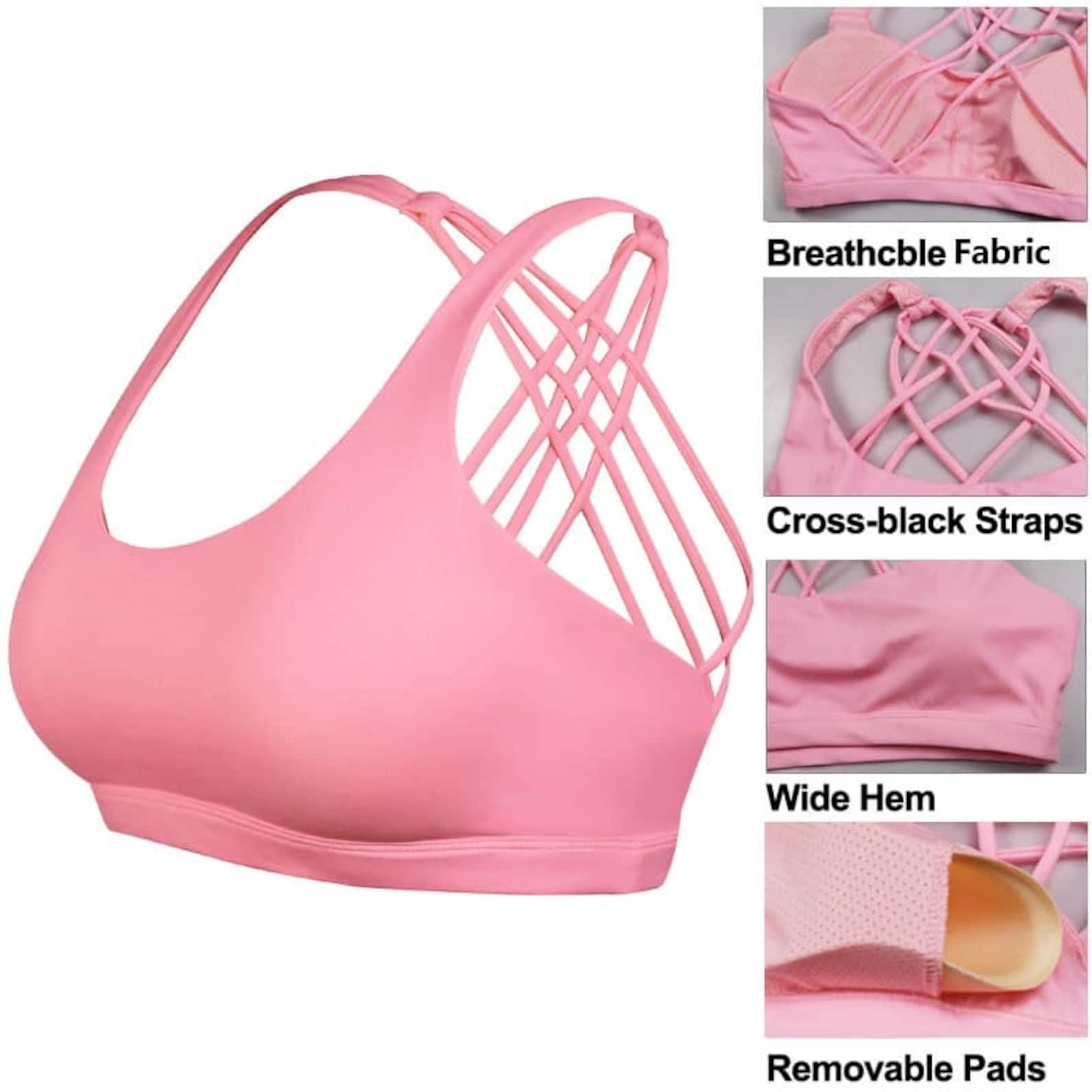 Cross Back Open Halter Sports Bras Sexy Vest Top Fitness Women Etsy