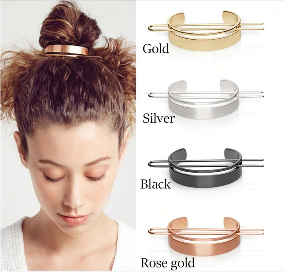 Bun or Ponytail Holder Gold Hair Cuff Adult Hair Etsy