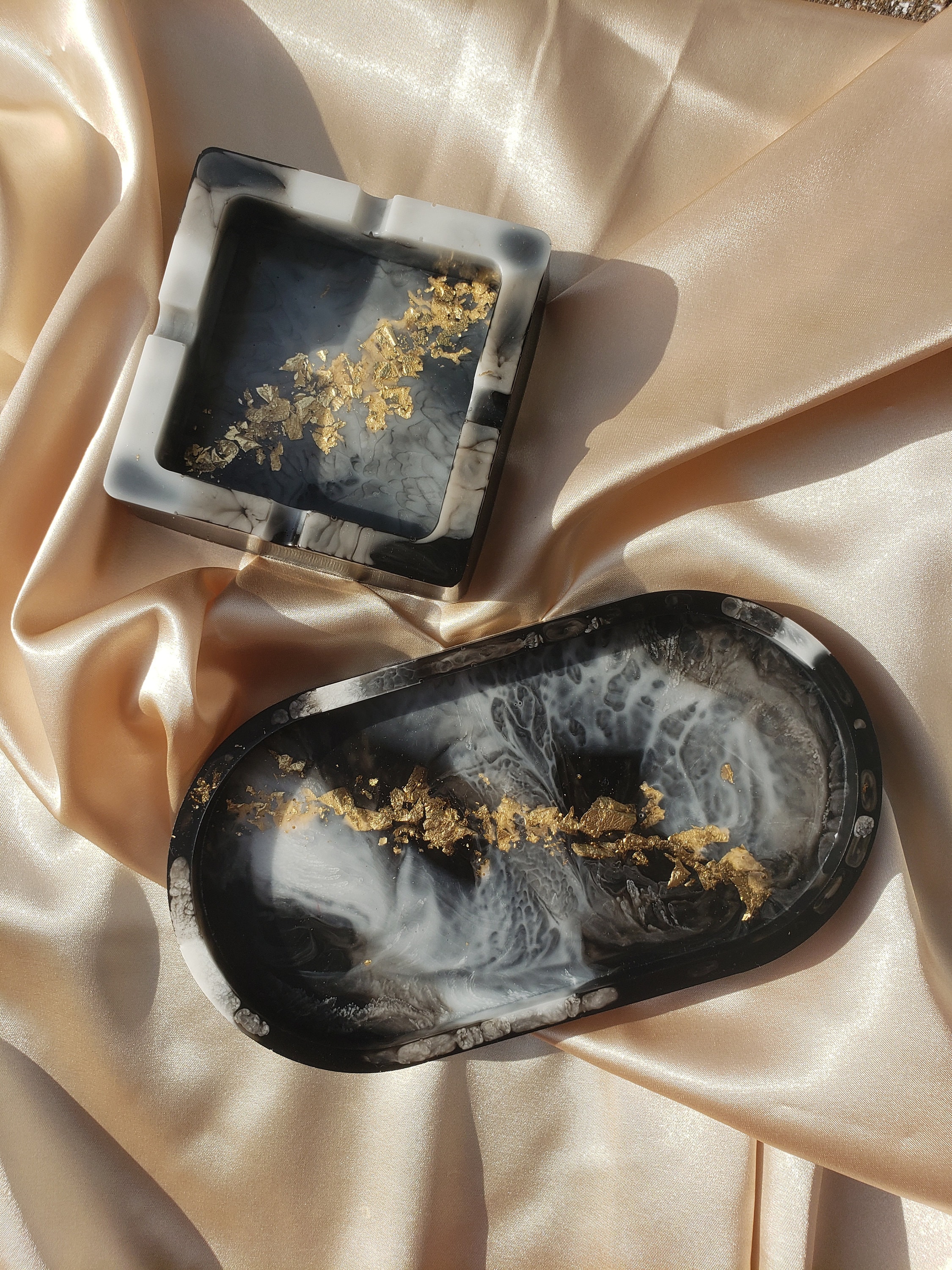 Custom Marble Rolling Tray/ Ashtray Sets Etsy