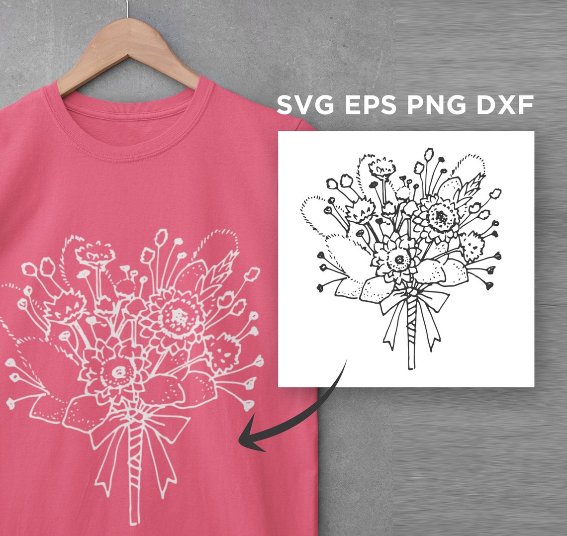 Flower doodle SVG TShirt SVG Svg File for Cricut Cricut Etsy