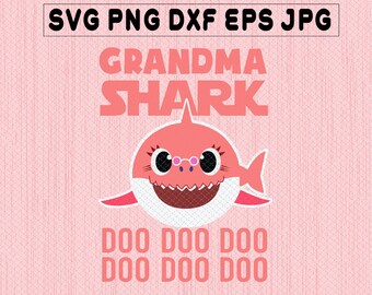 Grandma Shark Svg Etsy