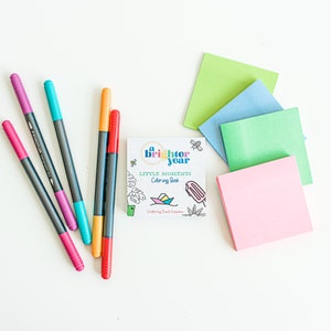 DIGITAL DOWNLOAD Little Moments coloring book, coloring books for adults, coloring books for kids, small coloring book, A Brighter Year
