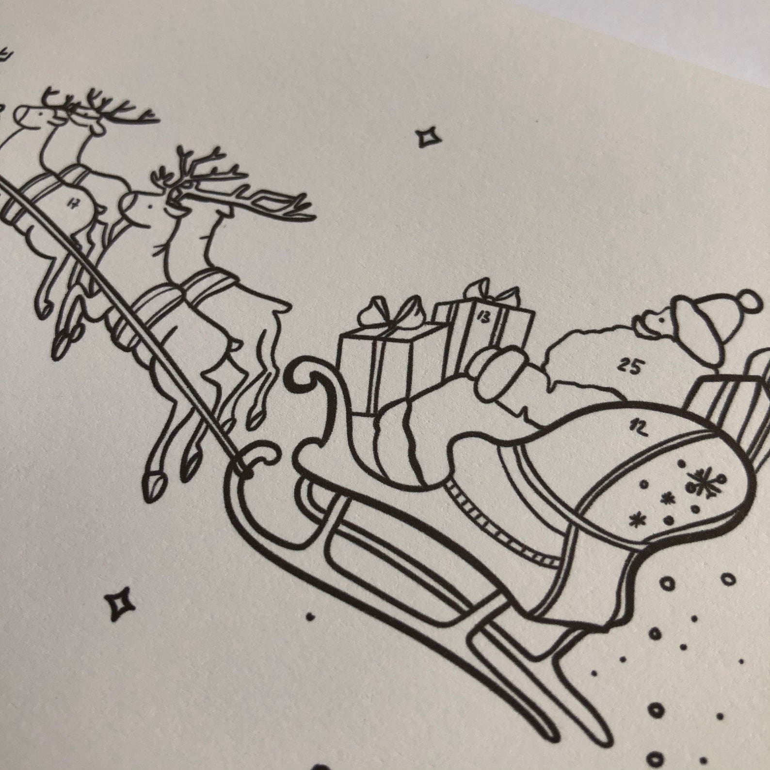 Advent Coloring Calendar Christmas Countdown Coloring - Etsy