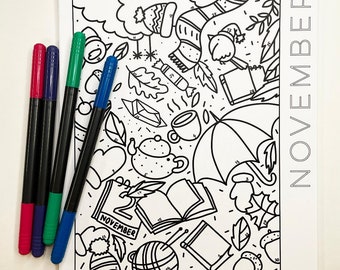 92 Collection Cute November Coloring Pages  Latest Free