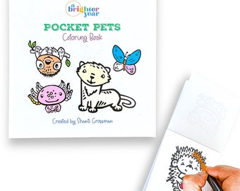 Pocket Pets Mini Coloring Book: 50 Page Travel Size