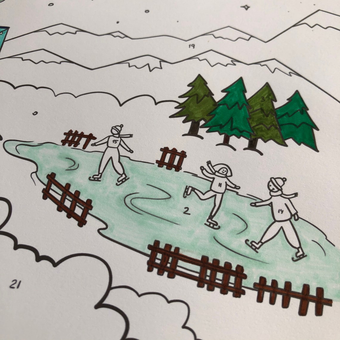 Advent Coloring Calendar Christmas Countdown Coloring - Etsy