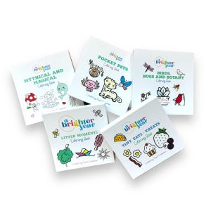 Best-Sellers 5-Pack Bundle - mini coloring books, gift for yourself, stress relief, coloring fun