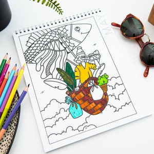 May Countdown Coloring Calendar: Spring Coloring Page (Digital Download)