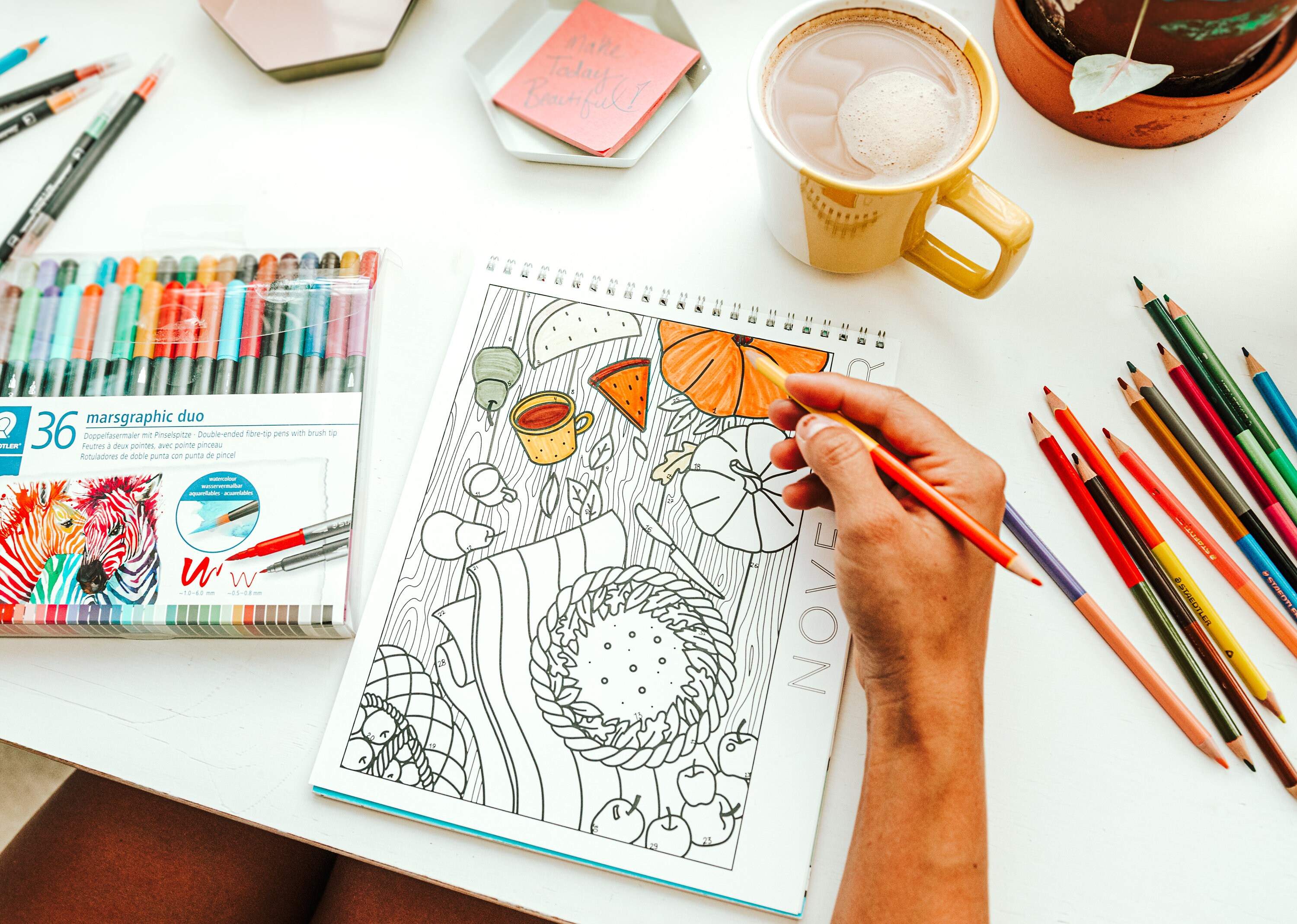 Digital Download November Coloring Calendar November - Etsy