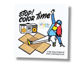 Hip Hop Mini Coloring Book: 90s Nostalgia, B-Boy Designs