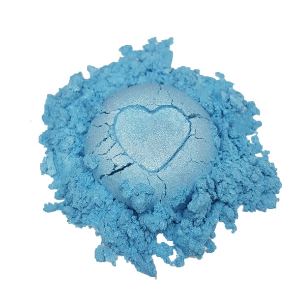 Pigment en poudre de mica de qualité cosmétique bleu bébé pour résine époxy aquarelles cire fond bombes de bain savons bougies maquillage fard à paupières brillant à lèvres